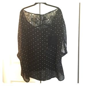 Cross and Lace Blouse
